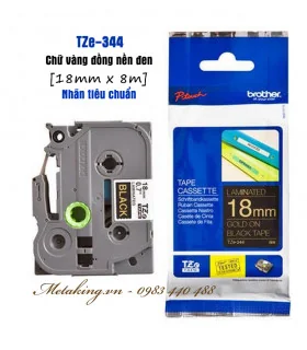 Brother TZe-441, Khổ 18mm, Dài 8m, Black On Red, Chống Thấm Nước | ⓿❾❼❼❹❼❽❹❻❻ | METAKING