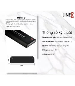 COMBO [ 01 Thanh Ray Tiếp Điện Line8 Model S (600mm/Cao Cấp/Màu Pearl White) + 2 Ổ Cắm MLT-1 (Đen/Trắng)] | ⓿❽❻❽❺⓿❺⓿❺❻ | meta...