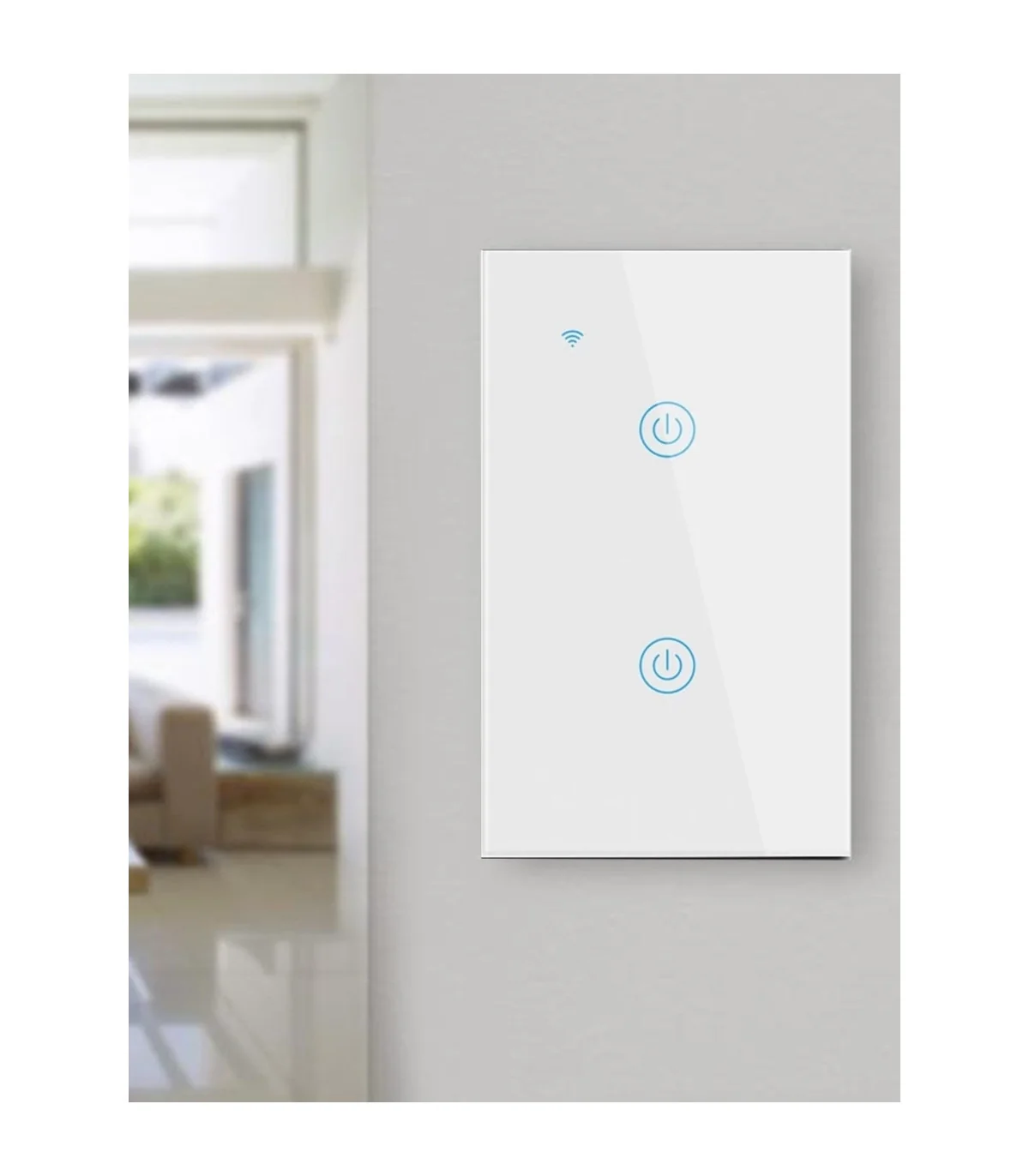 Công Tắc Cảm Ứng Wifi Tuya Smart life 2 Nút -2000W | ⓿❾❼❼❹❼❽❹❻❻ | METAKING