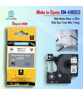 Dymo DM-A45017, [12mm x 7m], Chữ đen nền đỏ | ⓿❾❼❼❹❼❽❹❻❻ | METAKING