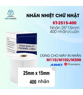 Nhãn Đa Năng 25 X 15mm, KT-2515-400 | ⓿❾❼❼❹❼❽❹❻❻ | METAKING.VN