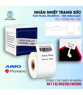 Nhãn Trang Sức 25 X 30mm, Màu Trắng, KTJ-T2530-45-100 | ⓿❾❼❼❹❼❽❹❻❻ ...