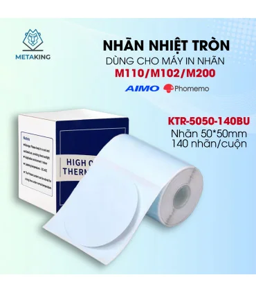 Nhãn Tròn 50 X 50mm, Màu Xanh, KTR-5050-140BU | ⓿❾❼❼❹❼❽❹❻❻ | METAKING