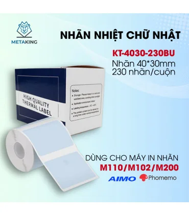Nhãn Đa Năng 40 X 30mm màu xanh, KT-4030-230BU | ⓿❾❼❼❹❼❽❹❻❻ | METAKING