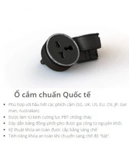 Ổ cắm điện Line8 MLT-1, chuẩn Quốc tế