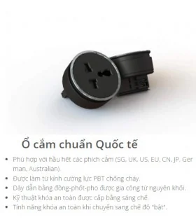 COMBO [ Ray Điện Line8 Lắp Âm Dài 60CM+ 3 Ổ cắm MLT-1]