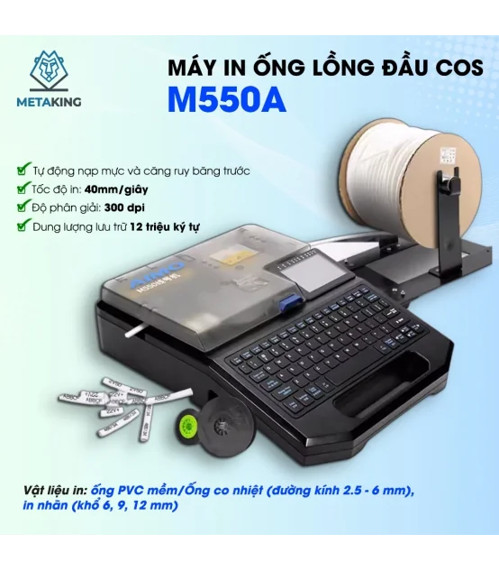 Máy in ống AIMO M550A (in ống lồng, in ống co nhiệt, in nhãn) | ⓿❾❼❼❹❼❽❹❻❻ | METAKING