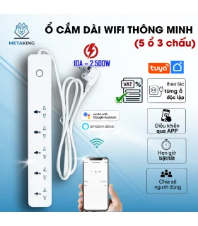 Ổ Cắm Dài Thông Minh Wifi TUYA 4 Ổ 3 Chấu & 2 cổng USB, điều khiển ...