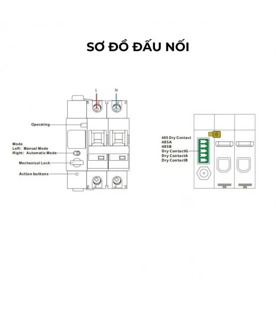 Aptomat Wifi, Cầu Dao Tổng Điều Khiển Qua Wifi, RS485 Tuya 80A, Đo Điện Năng, BH 12 tháng | ⓿❾❼❼❹❼❽❹❻❻ | METAKING