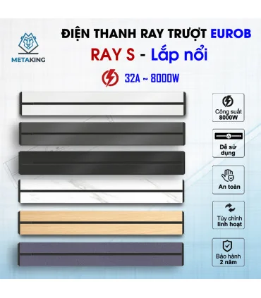 Thanh ray điện Eurob Slim-S| Lắp Nổi I BH 2 Năm | ⓿❾❼❼❹❼❽❹❻❻ | METAKING