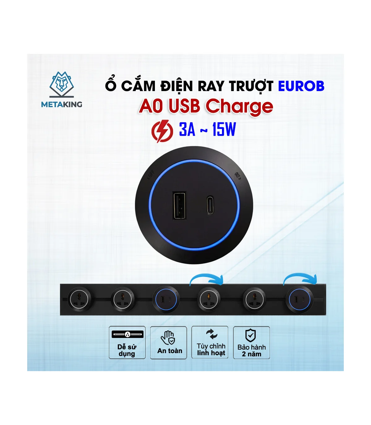Ổ sạc A1 USB Charger A+C (Nhựa PC, Đen) I BH 2 Năm | ⓿❾❼❼❹❼❽❹❻❻ | METAKING