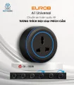 Ổ Cắm Đơn Eurob A1 Universal I Đen I BH 2 Năm