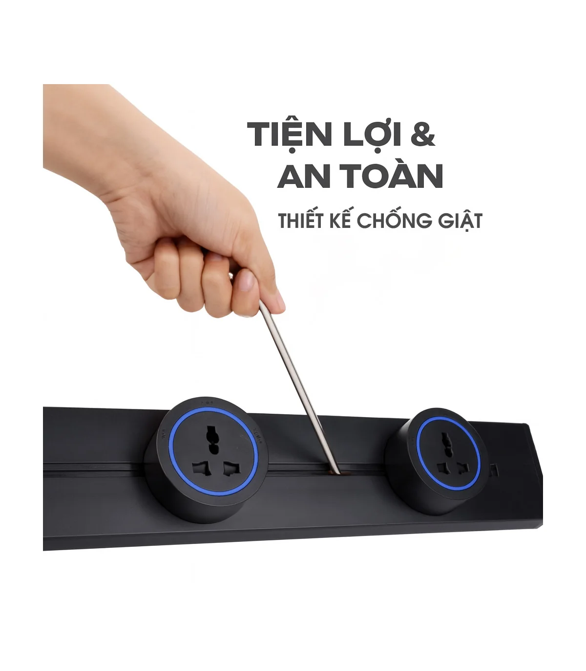 Thanh ray điện Eurob Slim-S + (USB-C & Đèn LED)| Lắp Nổi I BH 2 Năm | ⓿❾❼❼❹❼❽❹❻❻ | METAKING