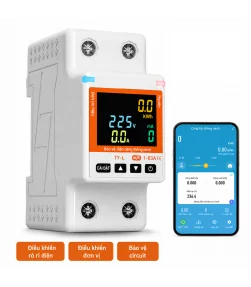 Công Tơ Điện Tử Thông Minh Wifi [ TUYA ], Chóng Rò Rỉ Điện, Đồng Hồ Đo Điện 63A, Điều Khiển Từ Xa