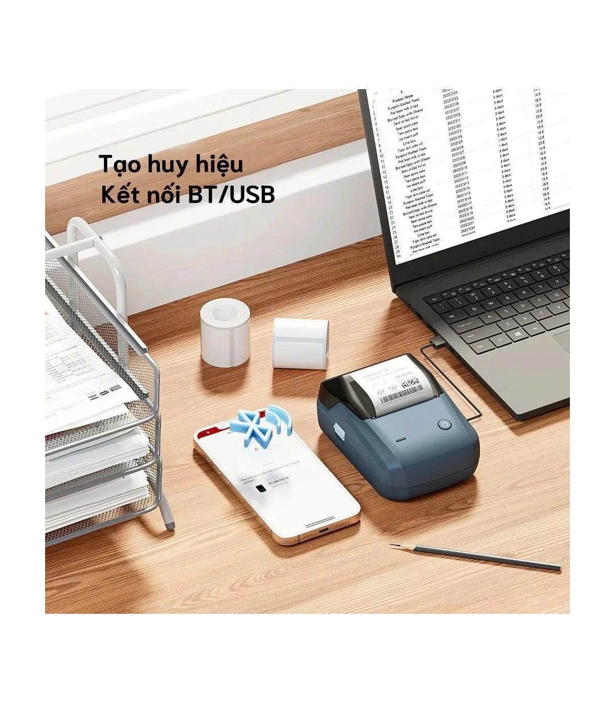 Máy in nhãn nhiệt Bluetooth NIIMBOT B1 | ⓿❾❼❼❹❼❽❹❻❻ | METAKING