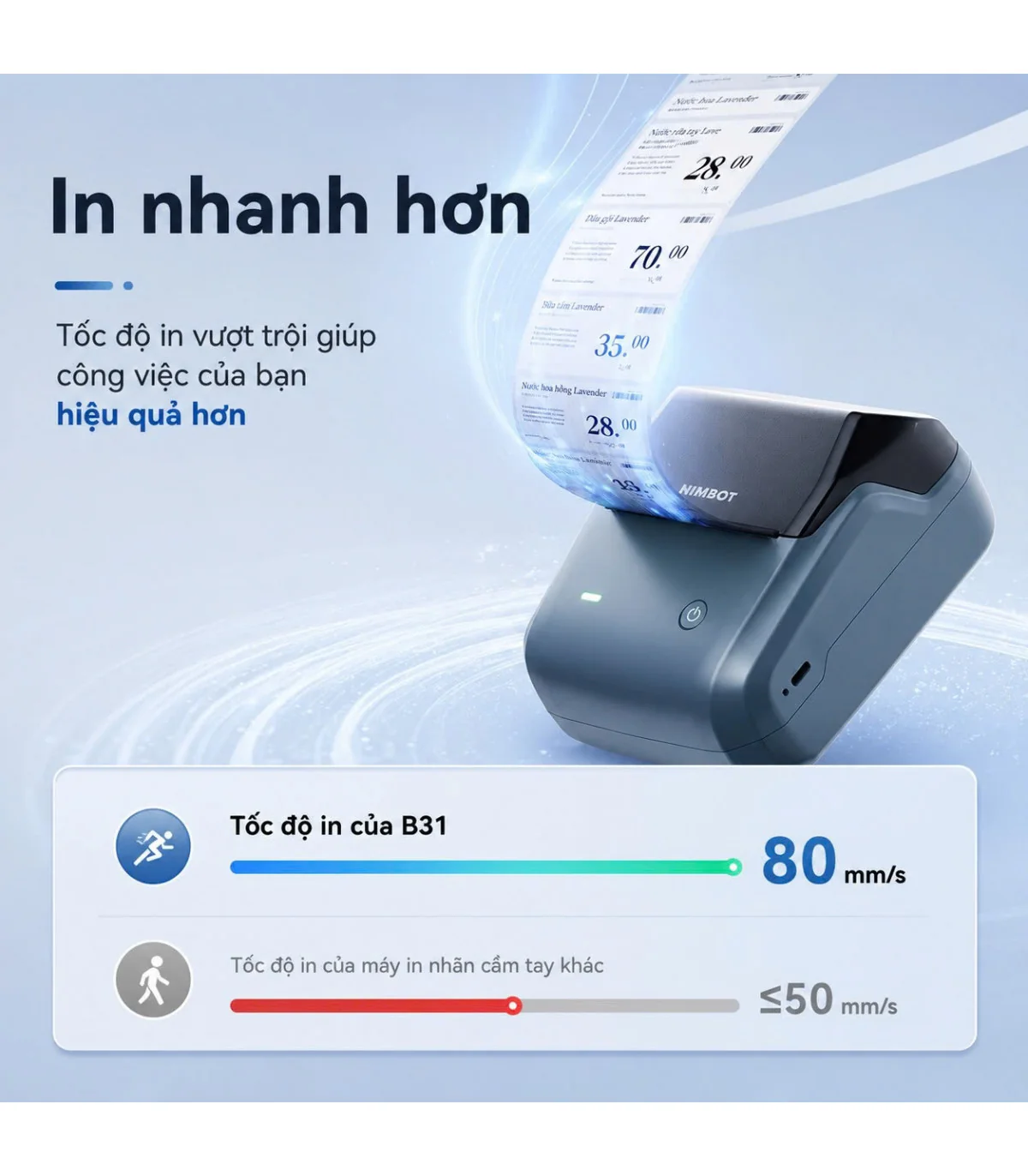 Máy in nhãn nhiệt Bluetooth NIIMBOT B31 | ⓿❾❼❼❹❼❽❹❻❻ | METAKING