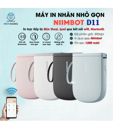 Máy in nhãn nhiệt Bluetooth NIIMBOT D11_H | ⓿❾❼❼❹❼❽❹❻❻ | METAKING