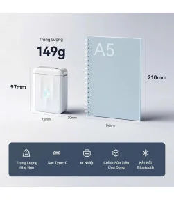 NIIMBOT D110_M - Máy in nhãn nhiệt Bluetooth