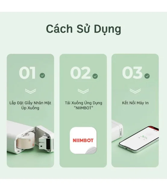 Máy in nhãn nhiệt Bluetooth NIIMBOT D101 | ⓿❾❼❼❹❼❽❹❻❻ | METAKING