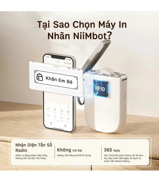 NIIMBOT D11_H - Máy in nhãn nhiệt Bluetooth | ⓿❾❼❼❹❼❽❹❻❻ | METAKING