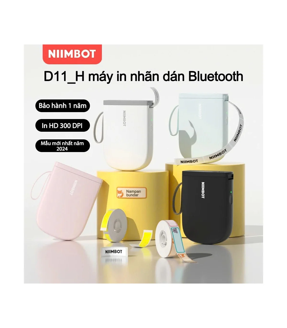 NIIMBOT D11_H - Máy in nhãn nhiệt Bluetooth | ⓿❾❼❼❹❼❽❹❻❻ | METAKING