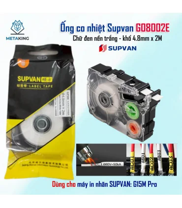 Ống co nhiệt Supvan G8002E - Khổ 4.8mm × 2M | ⓿❾❼❼❹❼❽❹❻❻ | METAKING