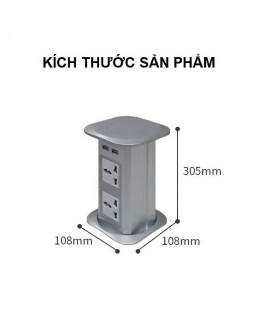 MK102ES Ổ Cắm Điện Âm Bàn Tích Hợp Sạc Không Dây 15W  - 04 Cổng Cắm - 02 USB A/C | ⓿❾❼❼❹❼❽❹❻❻ | METAKING