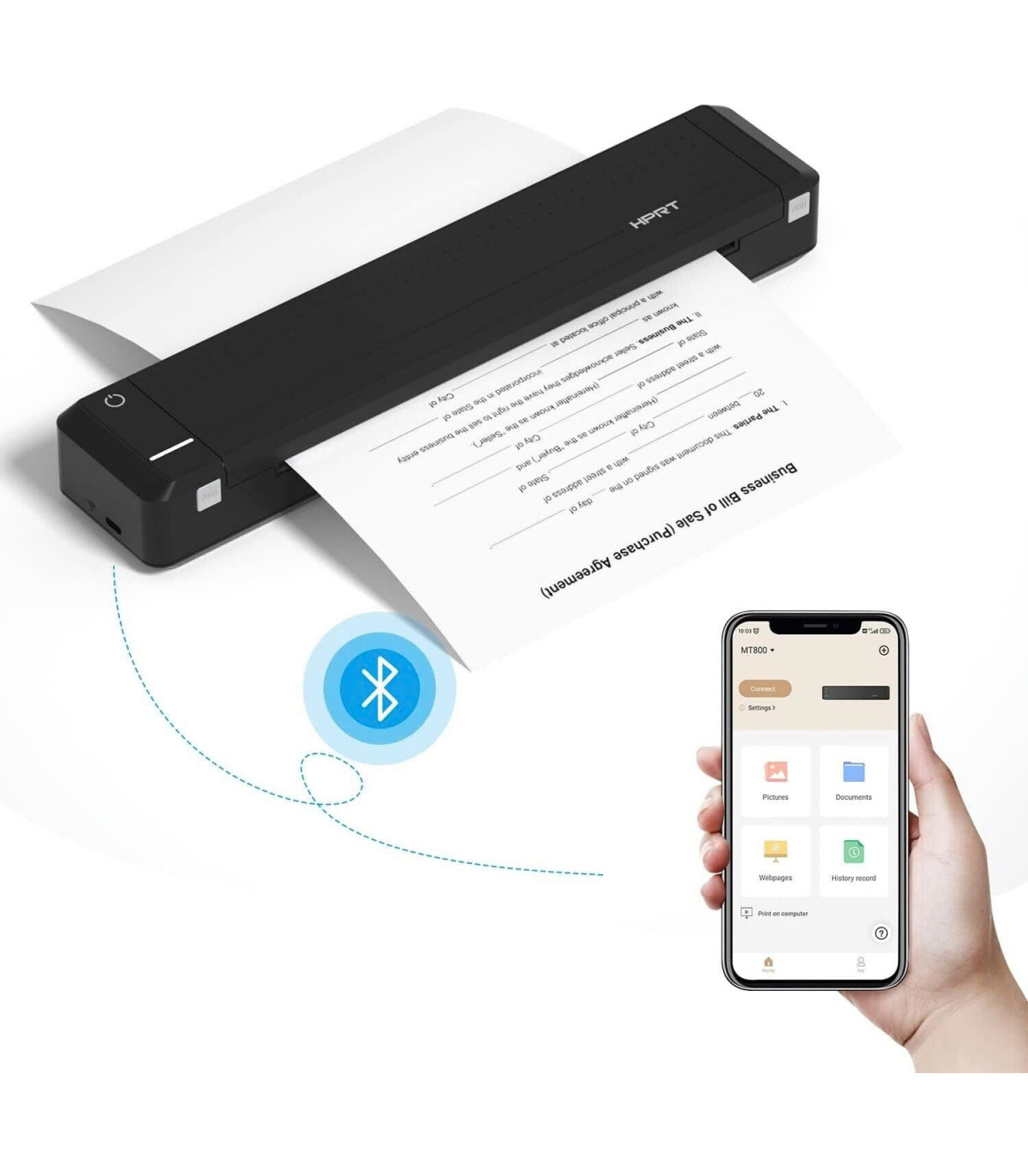 Máy in nhiệt di động HPRT MT800 Bluetooth | ⓿❾❼❼❹❼❽❹❻❻ | METAKING