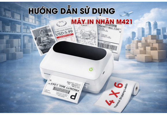 Hướng dẫn sử dụng Máy in nhãn nhiệt Bluetooth AIMO M421