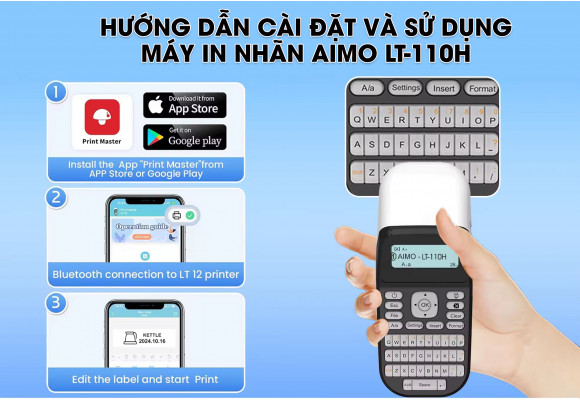 Hướng Dẫn Sử Dụng Máy In Nhãn AIMO LT-110H