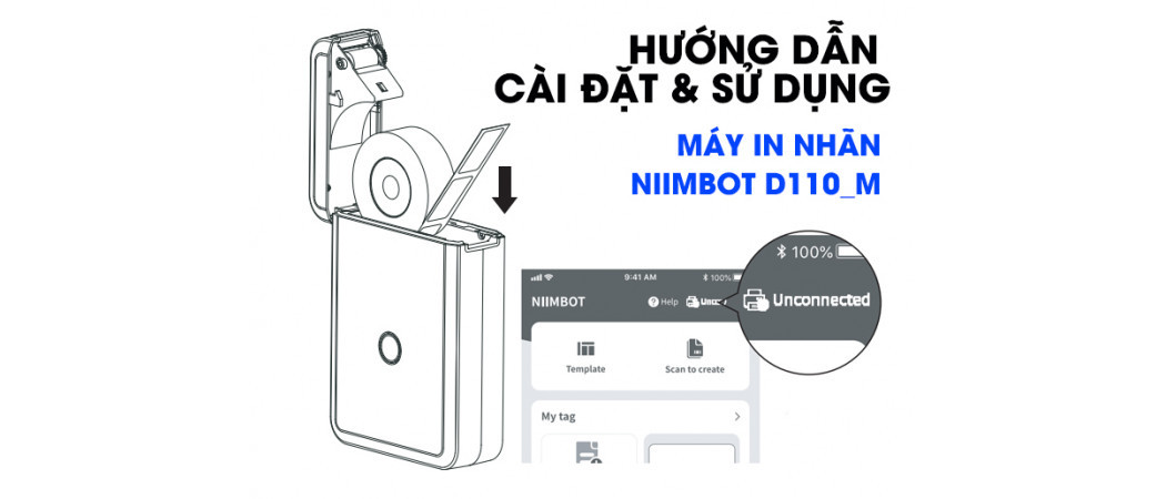 Hướng dẫn sử dụng máy in nhãn không dây NIIMBOT D110_M