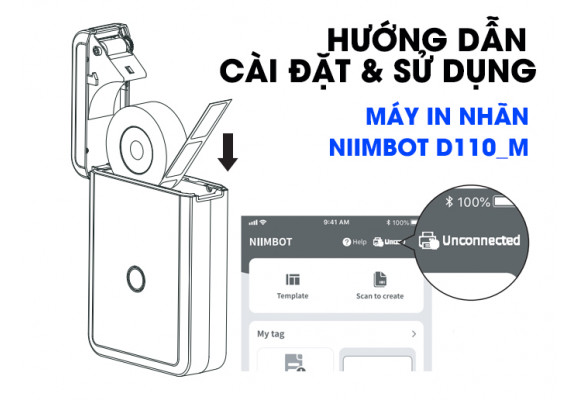 Hướng dẫn sử dụng máy in nhãn không dây NIIMBOT D110_M